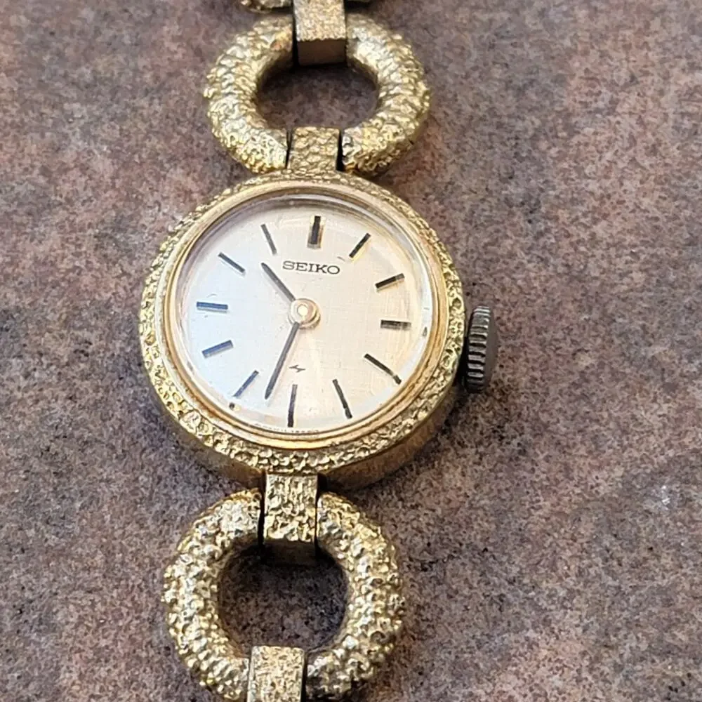 Vtg Seiko Gold Tone Automatic Wind-up Watch - Picture 6 of 11